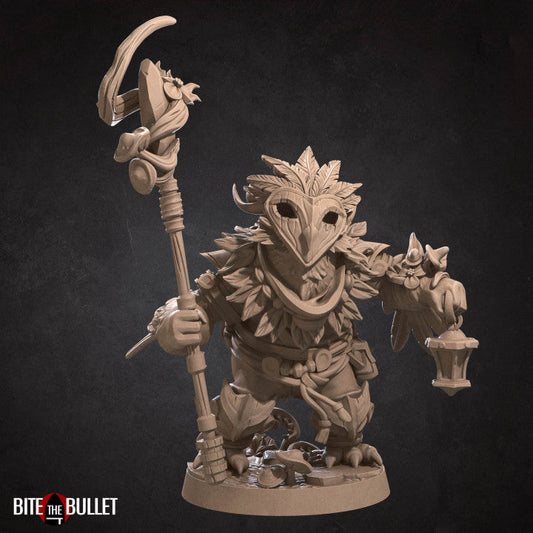 Druid C | Owlfolk | Fantasy Miniature | Bite the Bullet
