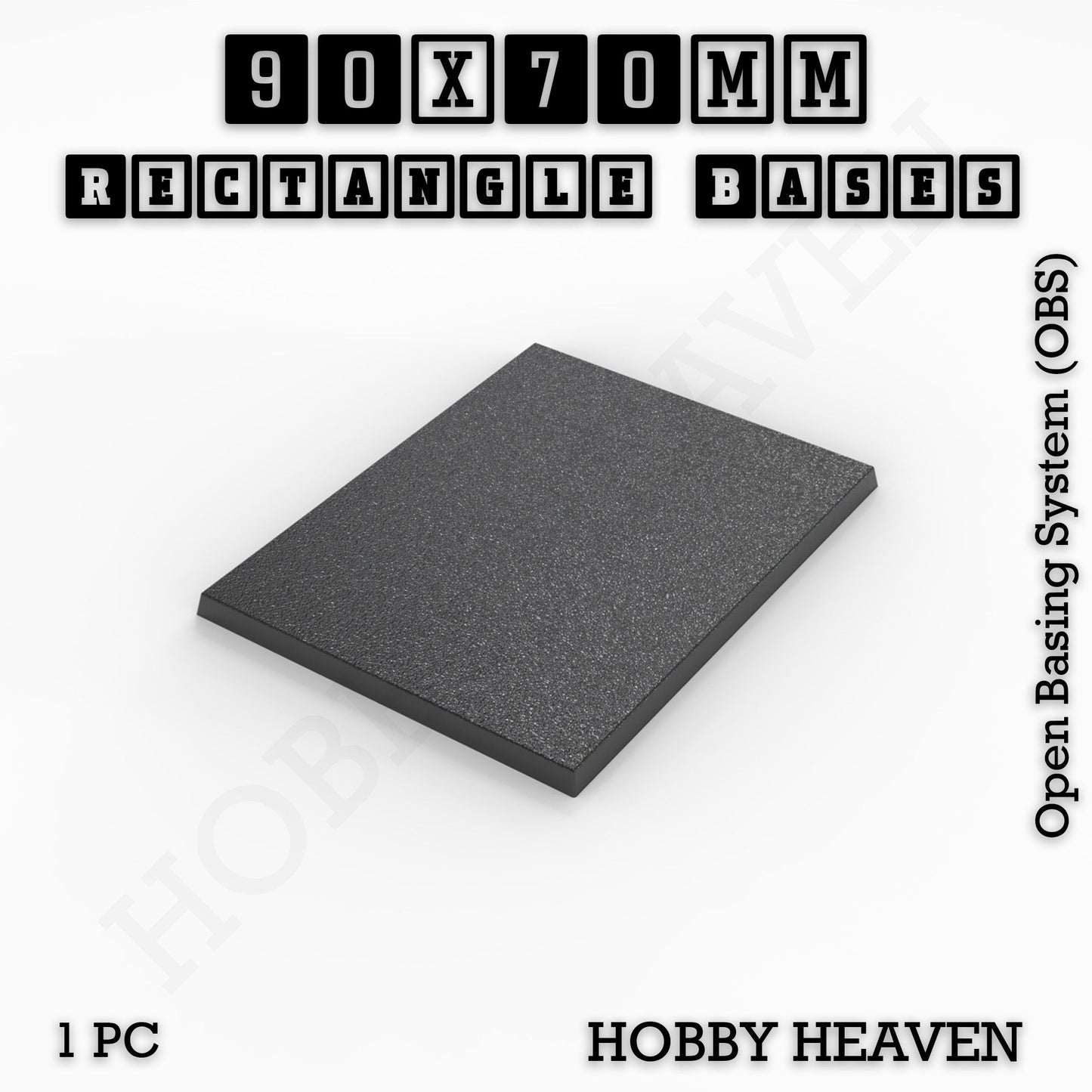 Rectangle Bases Range Sizes - 75x30mm to 125x40mm Medium Sizes 3d Print Full Range Tabletop Games