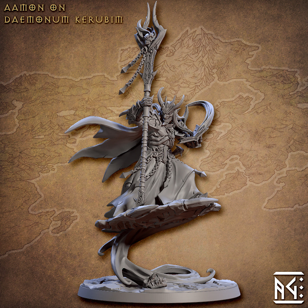 Aamon on Daemonium Kerubim | The Demon King's Spawn | Fantasy D&D Miniature | Artisan Guild