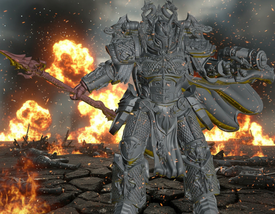 Alpharius or Omegon, posing, Alpha Legion Primarch