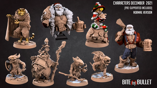 Bullet Town Christmas Miniatures (Full Set) | Fantasy Miniature | Bite the Bullet