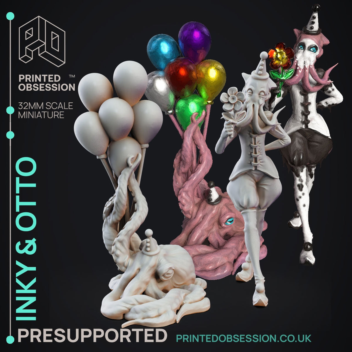 Circus of Horrors Miniatures (Full Set) | Fantasy Miniature | Printed Obsession