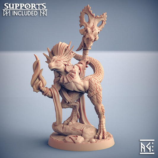 Coaxoch the Duchess Pin-Up | Goldmaw Lizards | Fantasy D&D Miniature | Artisan Guild