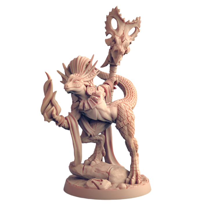 Coaxoch the Duchess Pin-Up | Goldmaw Lizards | Fantasy D&D Miniature | Artisan Guild