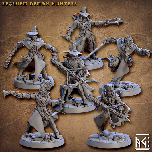 Demon Hunters Miniatures | Requiem Demon Hunters | Fantasy D&D Miniature | Artisan Guild