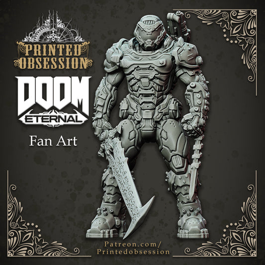 Doom Guy (150mm) | Doom | Fantasy Miniature | Printed Obsession