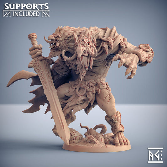 Drungvandel The Troll King | Svartwood Trolls | Fantasy D&D Miniature | Artisan Guild