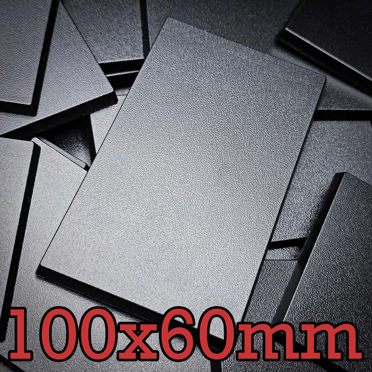100x60mm Rectangular Plain Plastic Bases