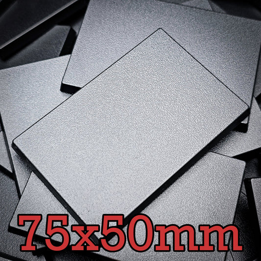 50x75mm | 75x50mm Rectangular Plain Plastic Bases | Versatile Miniature Stands