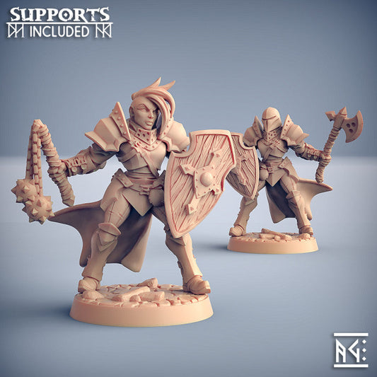 Fighter C | Human Fighters Guild | Fantasy D&D Miniature | Artisan Guild
