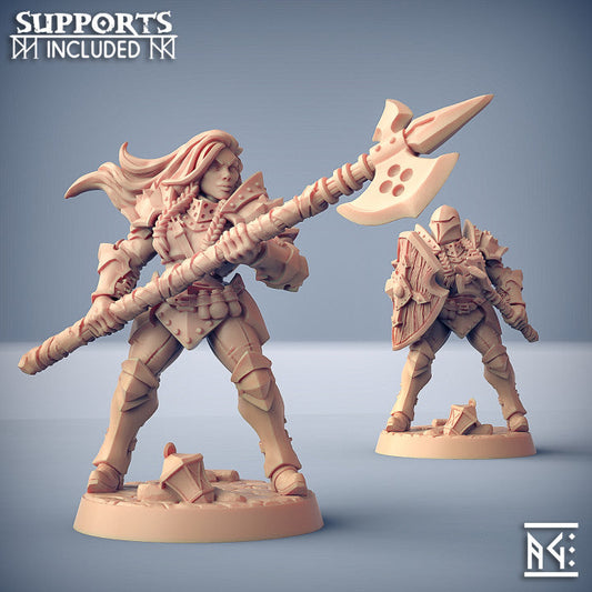 Fighter D | Human Fighters Guild | Fantasy D&D Miniature | Artisan Guild