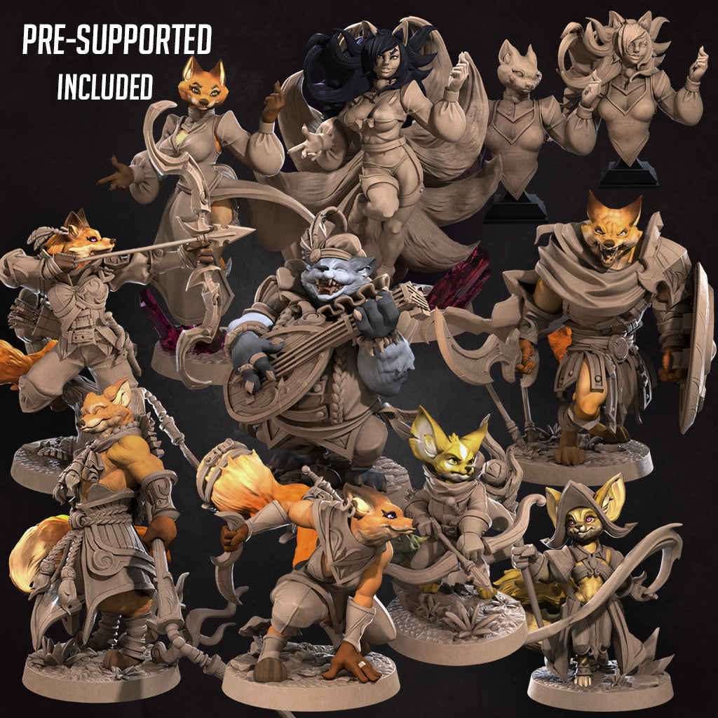 Foxfolk (Full Set) | Fantasy Miniature | Bite the Bullet