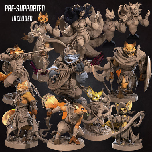 Foxfolk (Full Set) | Fantasy Miniature | Bite the Bullet