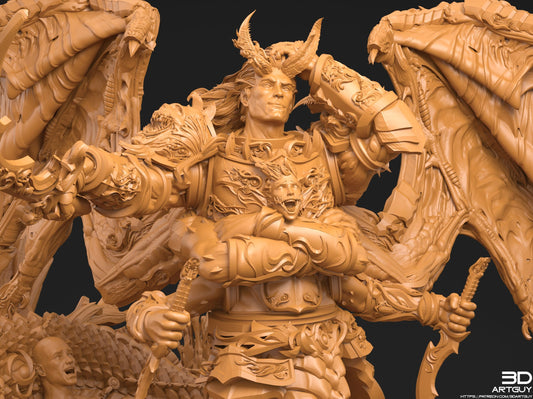 Demon Fulgrim 3d printed resin proxy for Warhammer 40k or Horus Heresy games.
