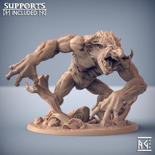 Giant Svart Troll | Svartwood Trolls | Fantasy D&D Miniature | Artisan Guild