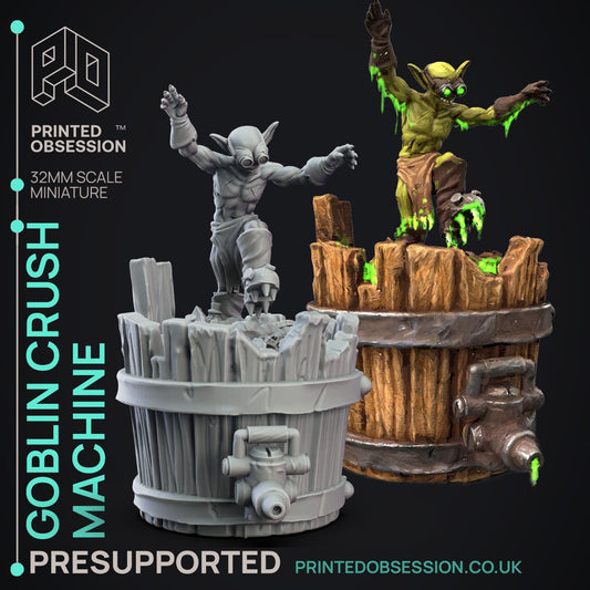 Goblin Crush Machine | Goblin Brewers | Fantasy Miniature | Printed Obsession