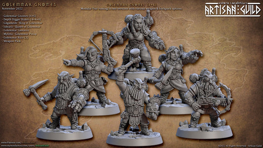 Gnomes of Golemmar Miniatures | Fantasy | Artisan Guild