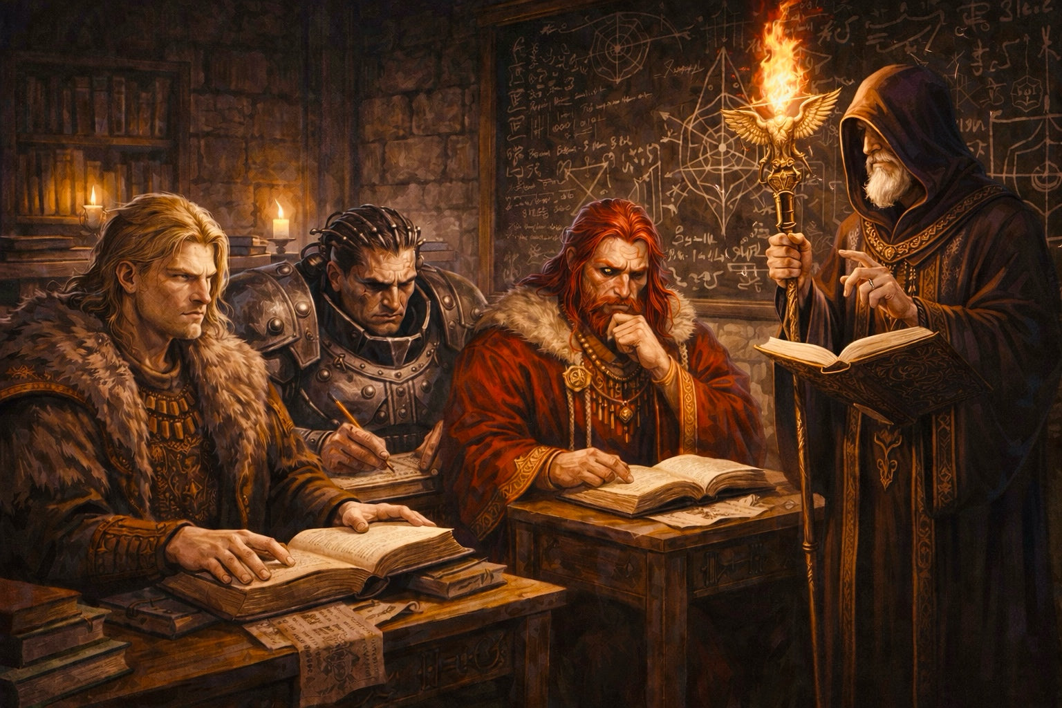 primarchs Leman Russ, Perturabo and Magnus the Red with Malcador the Sigilite