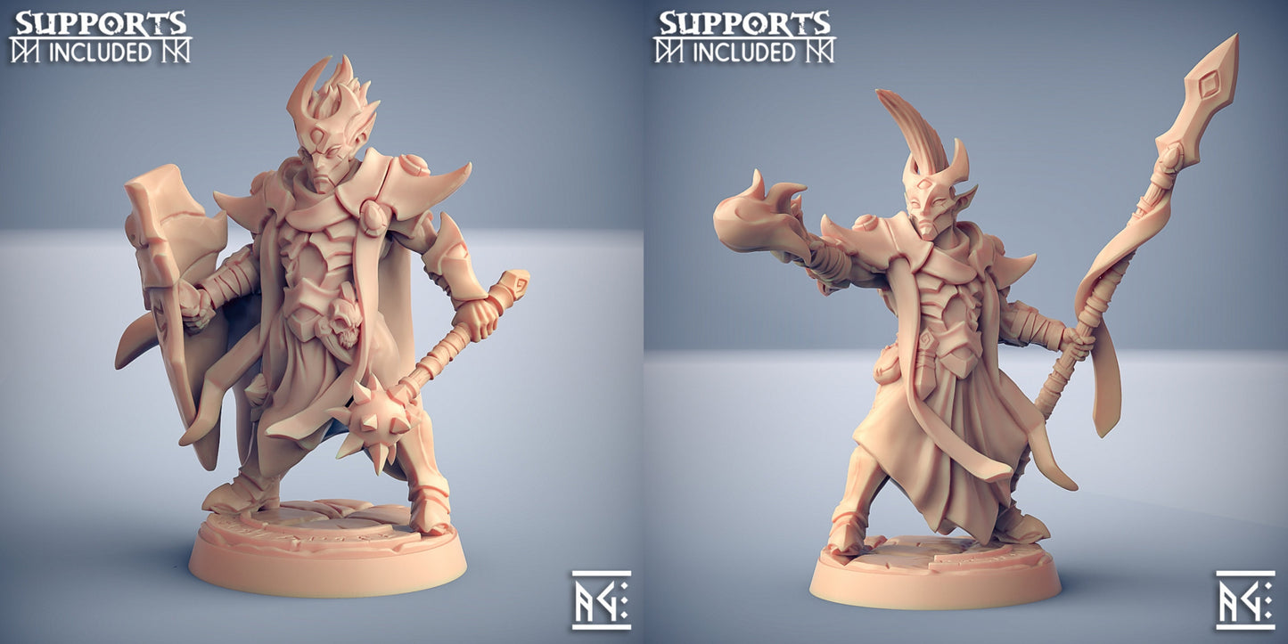 Ashen Alfar Inquisitors Miniatures (Full Set) | Fantasy D&D Miniature | Artisan Guild