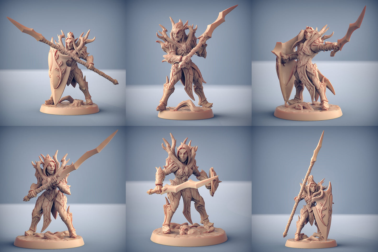 Elven Knight Miniatures | Sylvan Knights | Fantasy D&D Miniature | Artisan Guild
