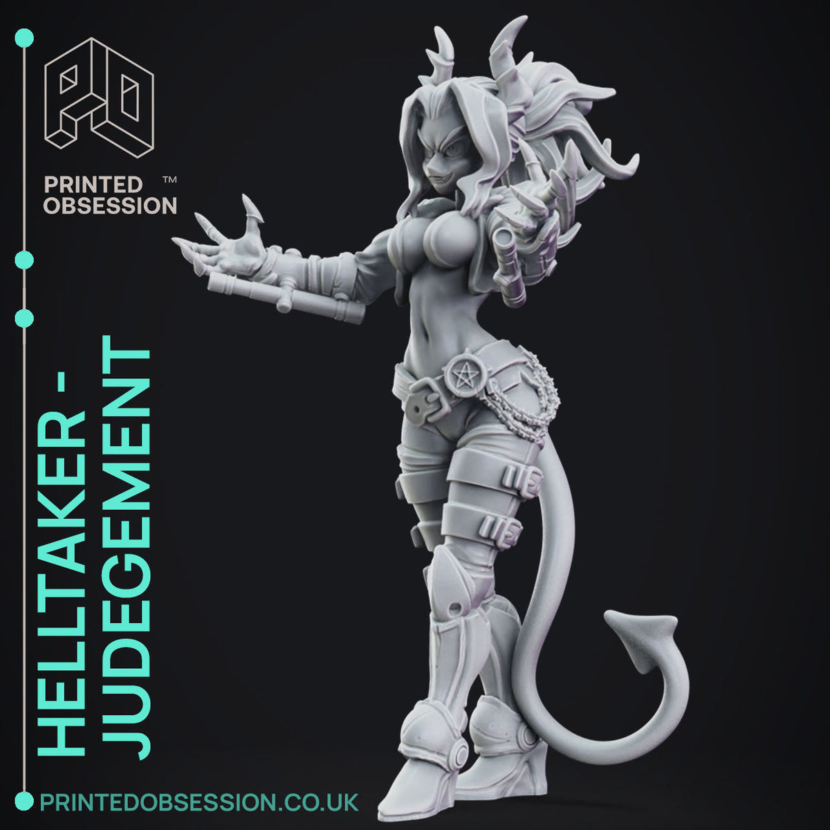 Judgement (150mm) | Helltaker | Fantasy Miniature | Printed Obsession