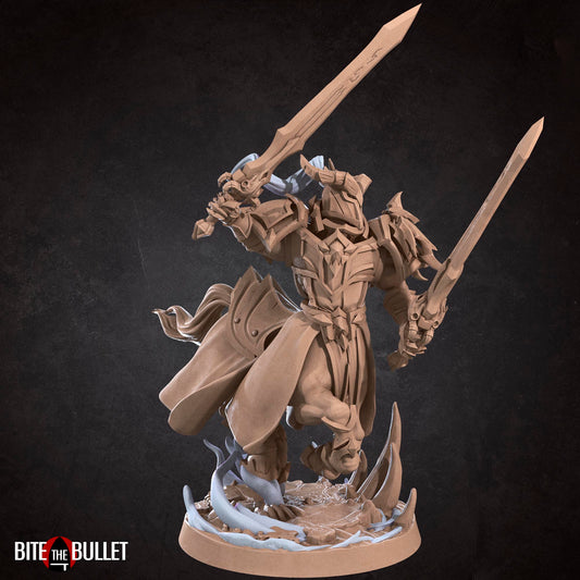 Knight w/ Swords | Centaurs | Fantasy Miniature | Bite the Bullet