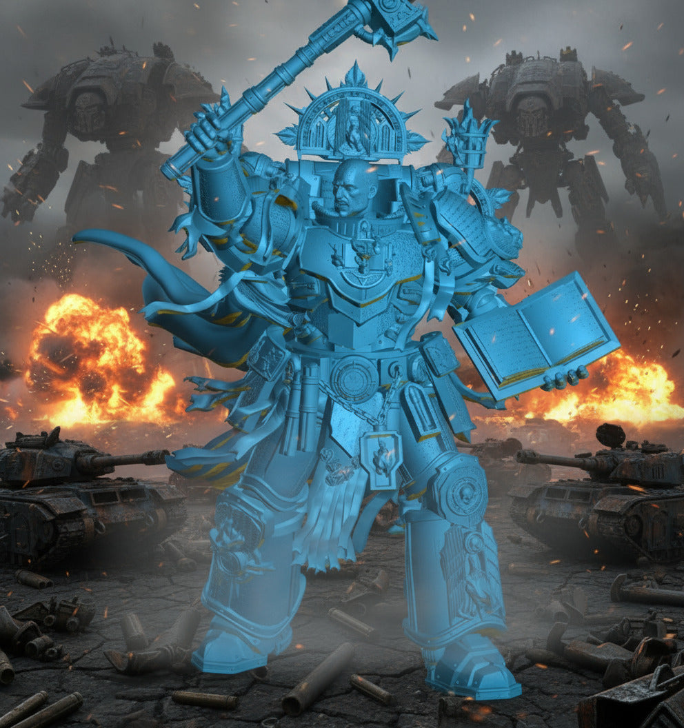 Miniature of Lorgar, primarch of the Word Bearers