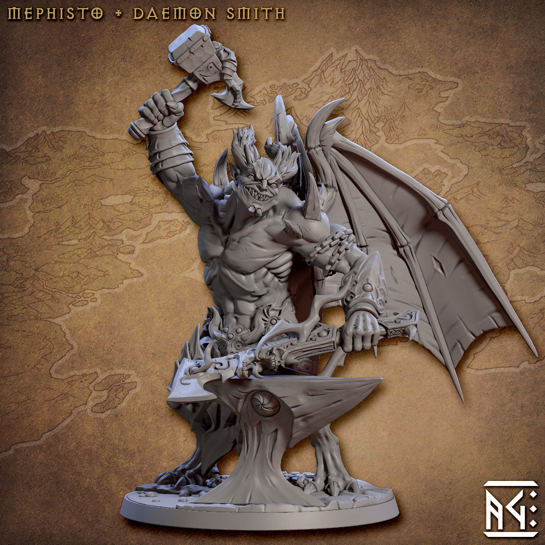 Mephisto the Daemon Smith | The Demon King's Spawn | Fantasy D&D Miniature | Artisan Guild
