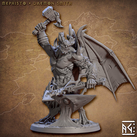 Mephisto the Daemon Smith | The Demon King's Spawn | Fantasy D&D Miniature | Artisan Guild