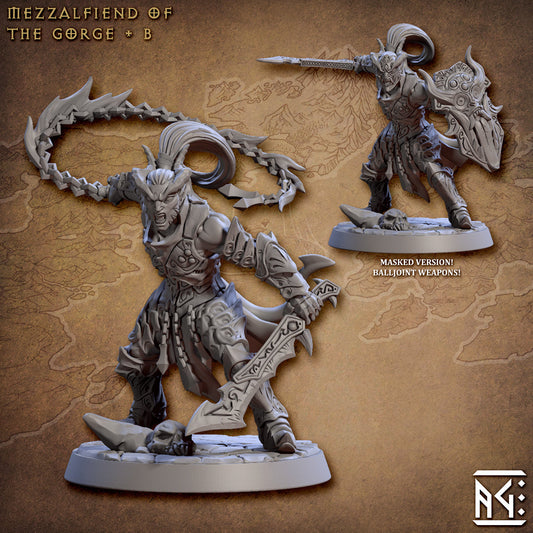 Mezzalfiend B | The Demon King's Spawn | Fantasy D&D Miniature | Artisan Guild