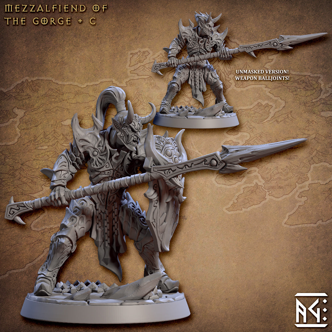 Mezzalfiend C | The Demon King's Spawn | Fantasy D&D Miniature | Artisan Guild
