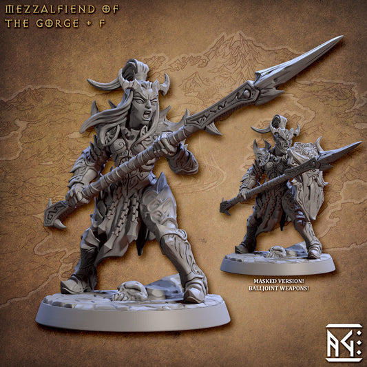 Mezzalfiend F | The Demon King's Spawn | Fantasy D&D Miniature | Artisan Guild