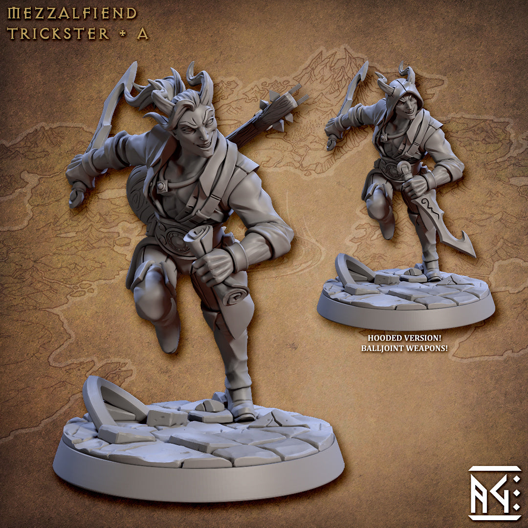 Tiefling Rogue Trickster Miniatures | City of Intrigues | Artisan Guild