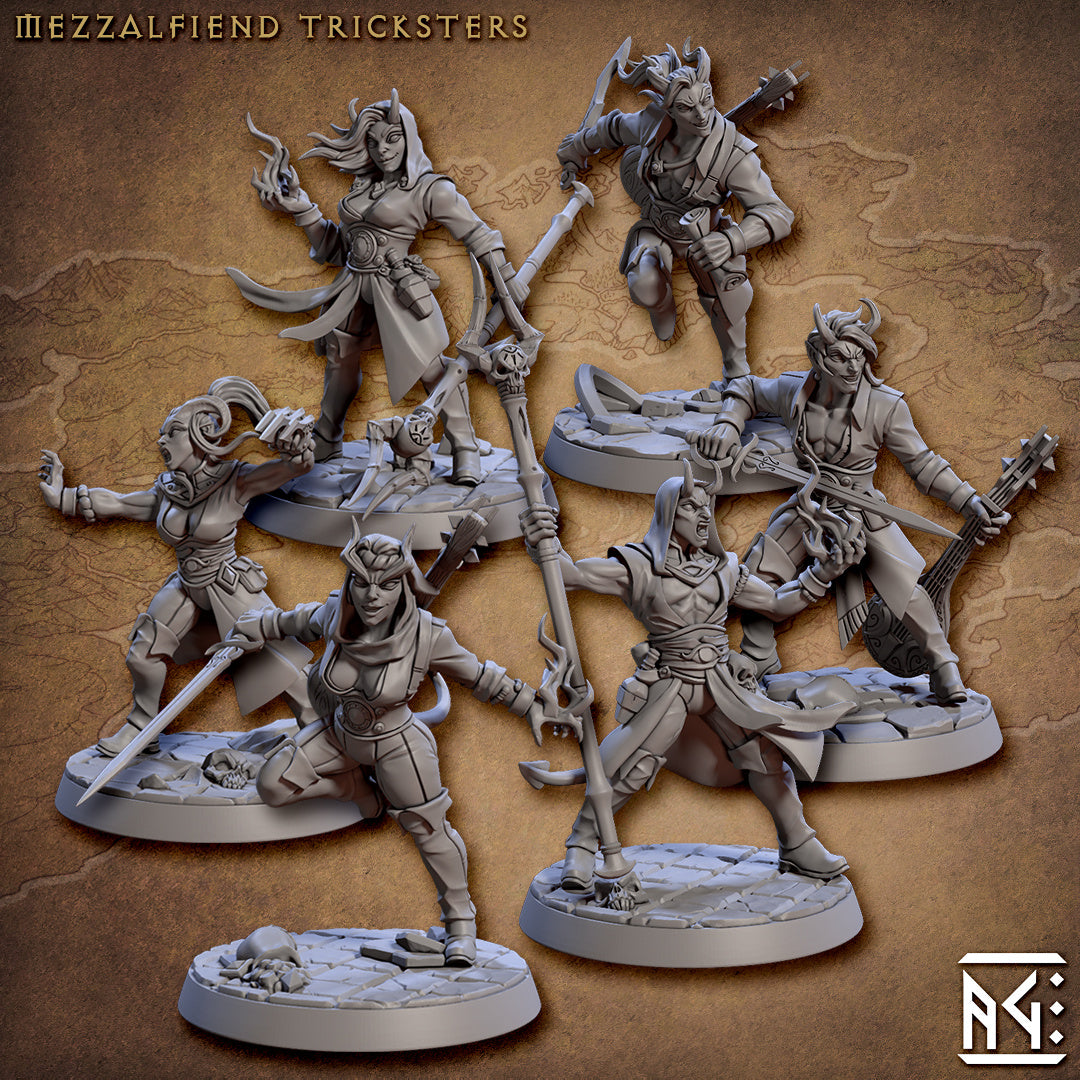 Tiefling Rogue Trickster Miniatures | City of Intrigues | Artisan Guild