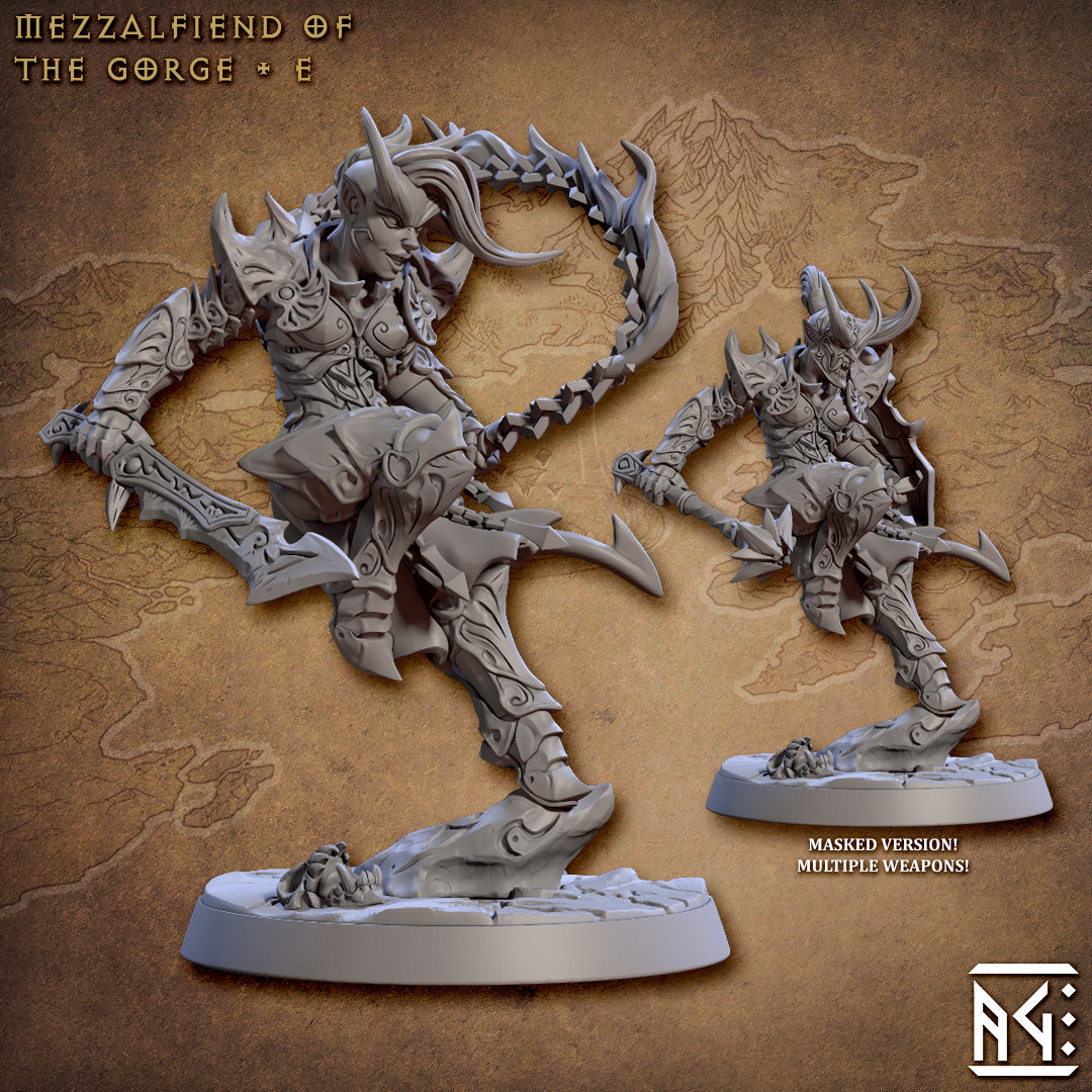 Mezzalfiends of the Gorge Miniatures | The Demon King's Spawn | Fantasy D&D Miniature | Artisan Guild