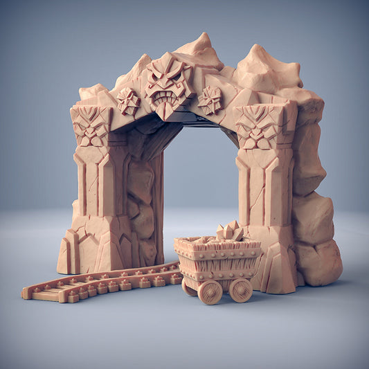 Mine Entrance | Dwarven Defenders | Fantasy D&D Miniature | Artisan Guild