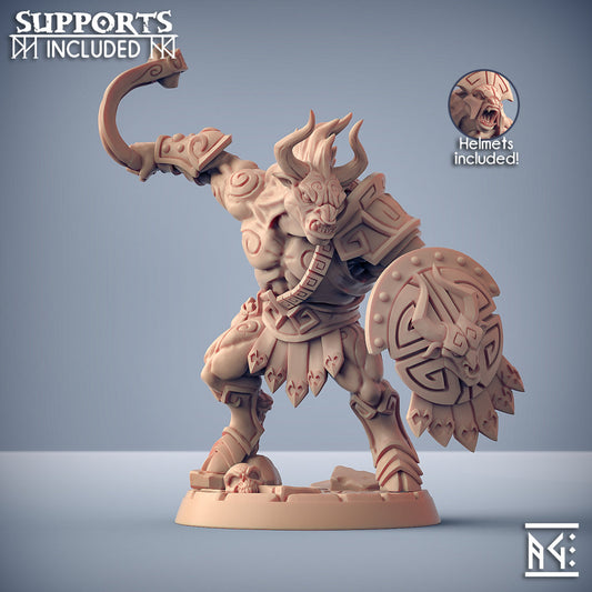 Minotaur B | Order of the Labyrinth | Fantasy D&D Miniature | Artisan Guild