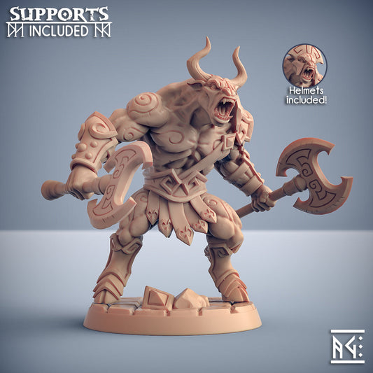 Minotaur C | Order of the Labyrinth | Fantasy D&D Miniature | Artisan Guild