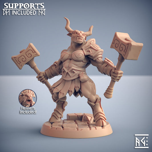 Minotaur D | Order of the Labyrinth | Fantasy D&D Miniature | Artisan Guild