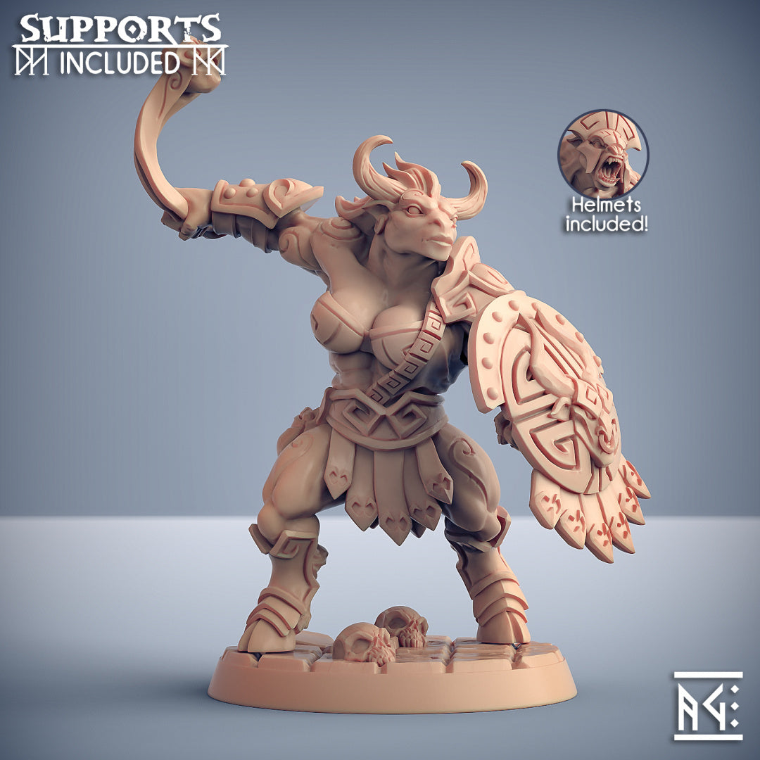 Minotaur E | Order of the Labyrinth | Fantasy D&D Miniature | Artisan Guild