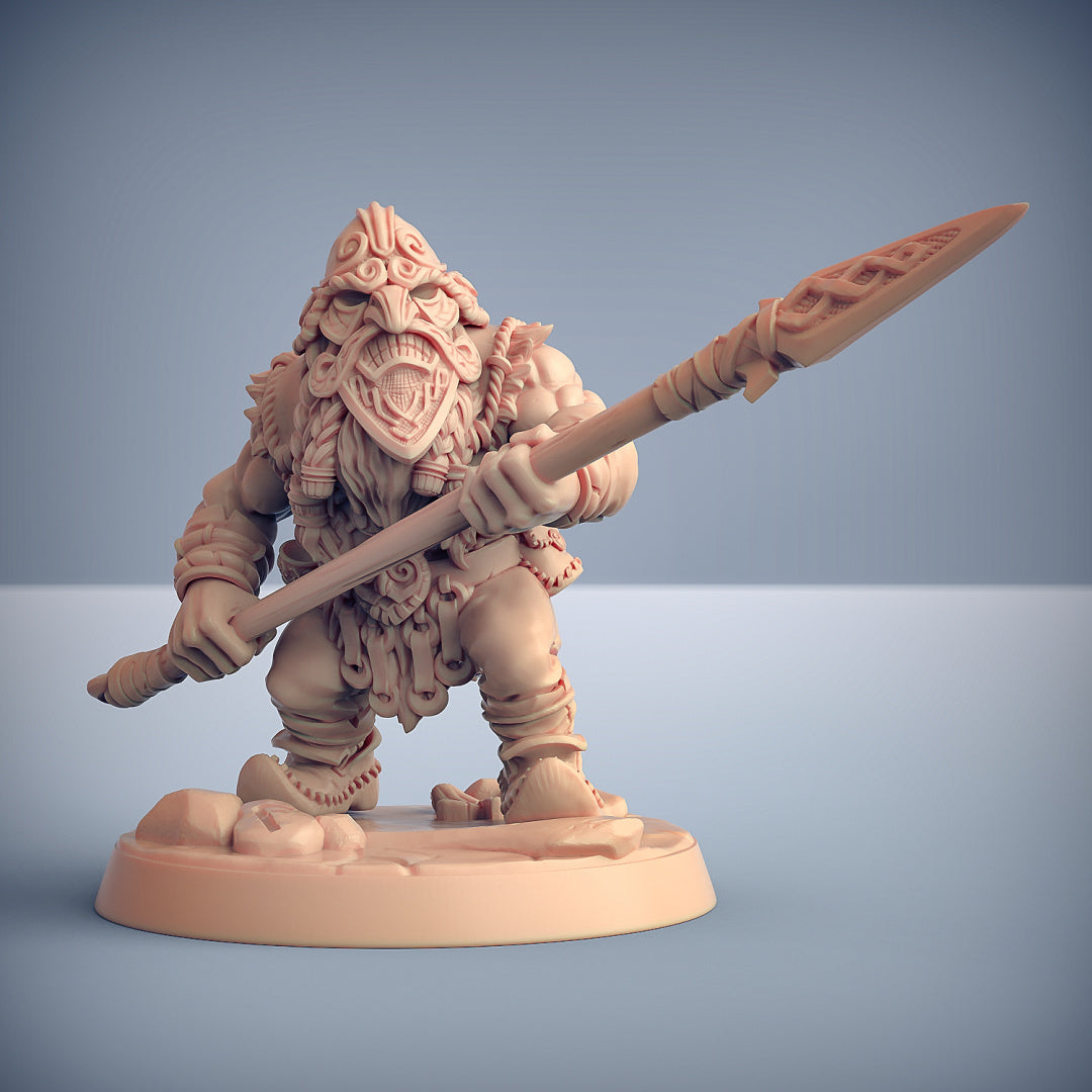 Mountaineer B w/ Mask | Dwarven Mountaineers of Skutagaard | Fantasy D&D Miniature | Artisan Guild
