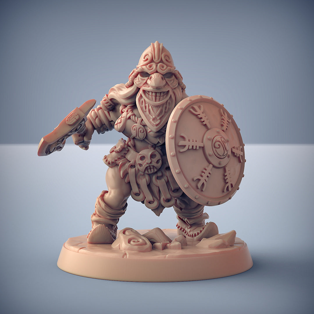 Mountaineer D w/ Mask | Dwarven Mountaineers of Skutagaard | Fantasy D&D Miniature | Artisan Guild