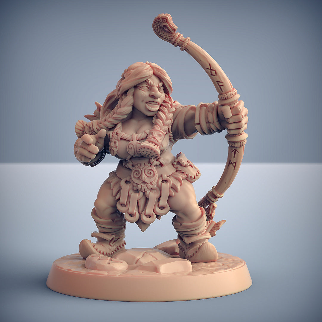 Mountaineer F | Dwarven Mountaineers of Skutagaard | Fantasy D&D Miniature | Artisan Guild