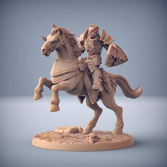 Mounted Fighter B | Human Fighters Guild | Fantasy D&D Miniature | Artisan Guild