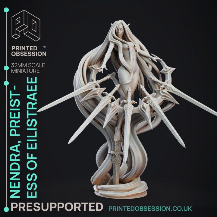 Nendra Priestess of Eilistraee | Deity Fight Club | Fantasy Miniature | Printed Obsession