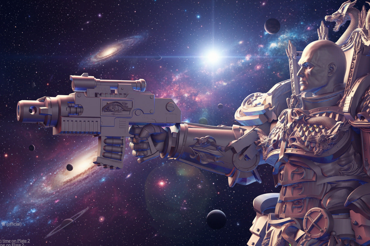 Alpharius or Omegon, posing, Alpha Legion Primarch