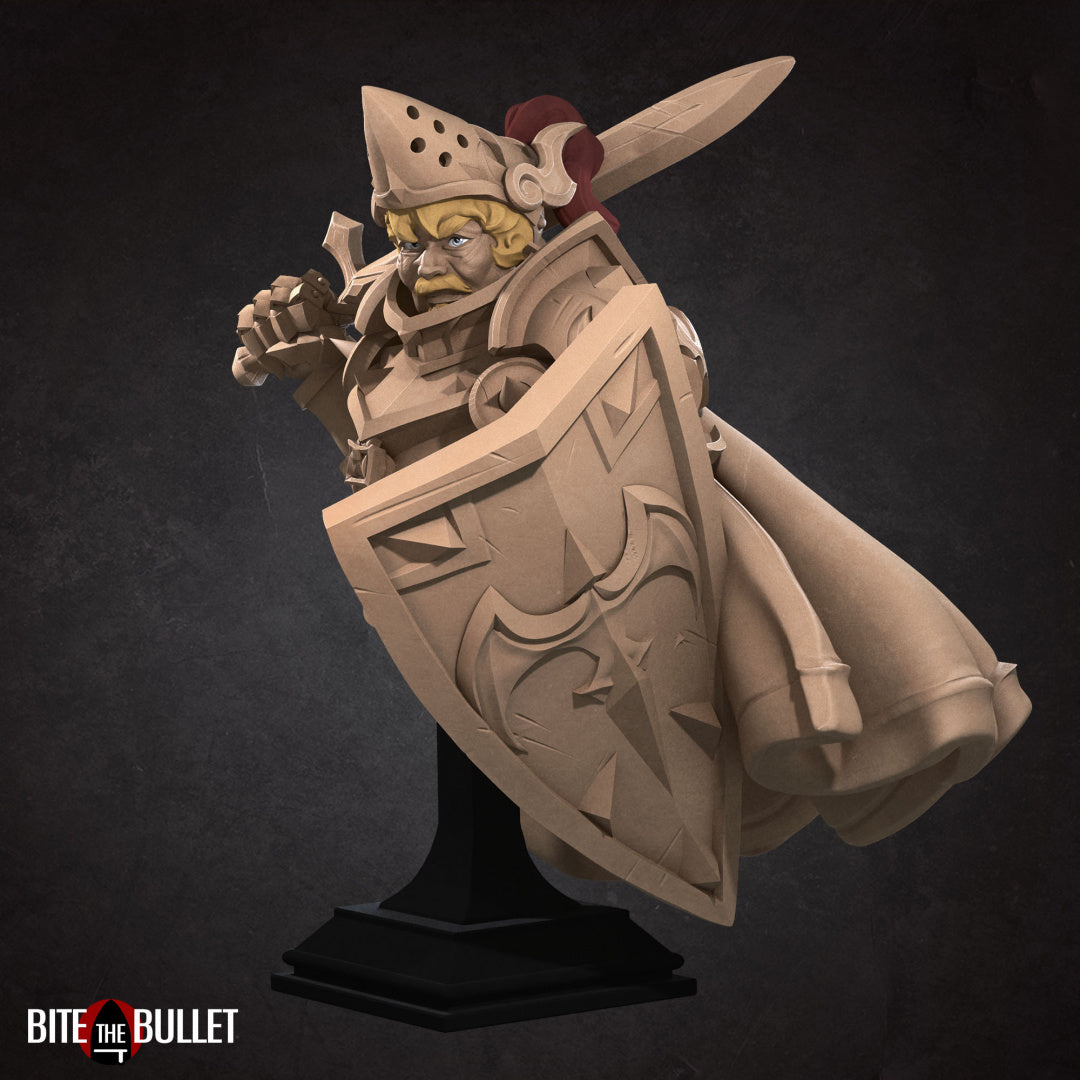 Paladin Bust | Halflings | Fantasy Miniature | Bite the Bullet