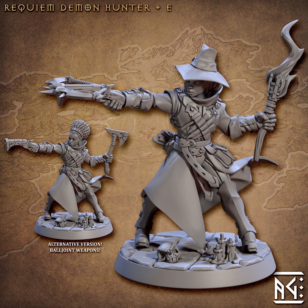 Requiem Demon Hunters Miniatures (Full Set) | Fantasy D&D Miniature | Artisan Guild