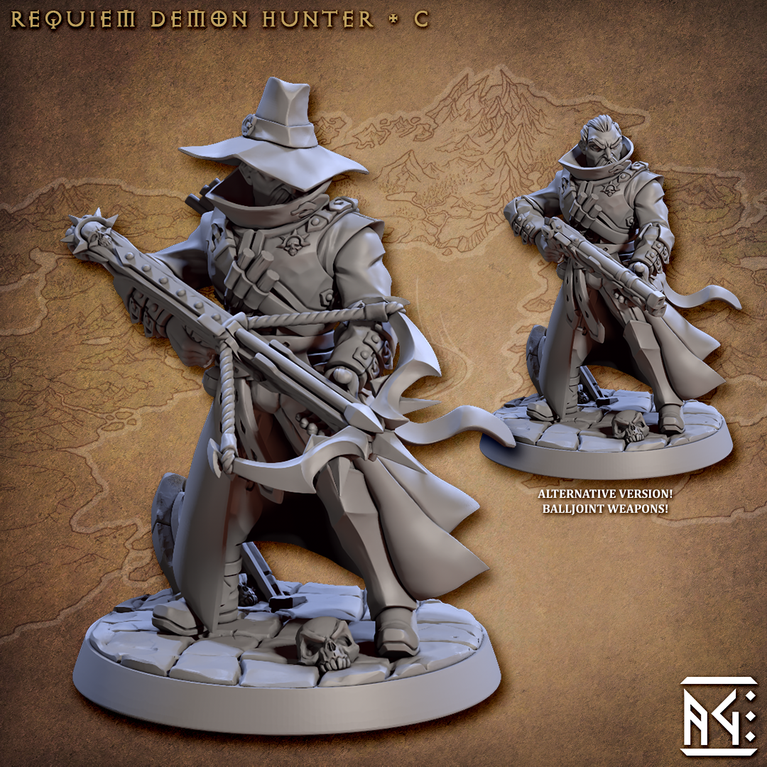 Requiem Demon Hunters Miniatures (Full Set) | Fantasy D&D Miniature | Artisan Guild