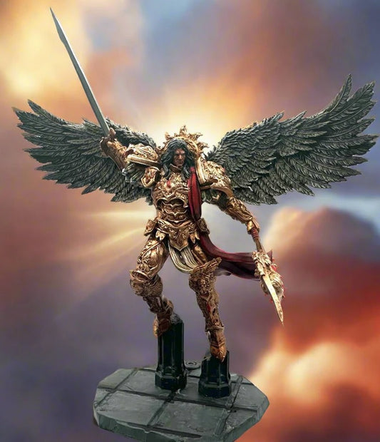 Sanguinius 3d printed resin proxy for Warhammer 40k or Horus Heresy games in ornate armour